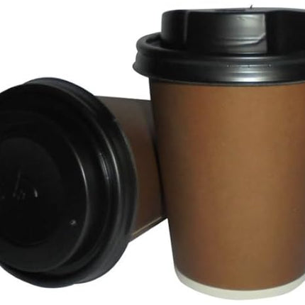 SCATOLIFICIO DEL GARDA PZ 100 Bicchieri di Carta ML 225 + Coperchio per Cappuccino Caffe' E Cioccolata Calda Bicchiere in Cartone Termico