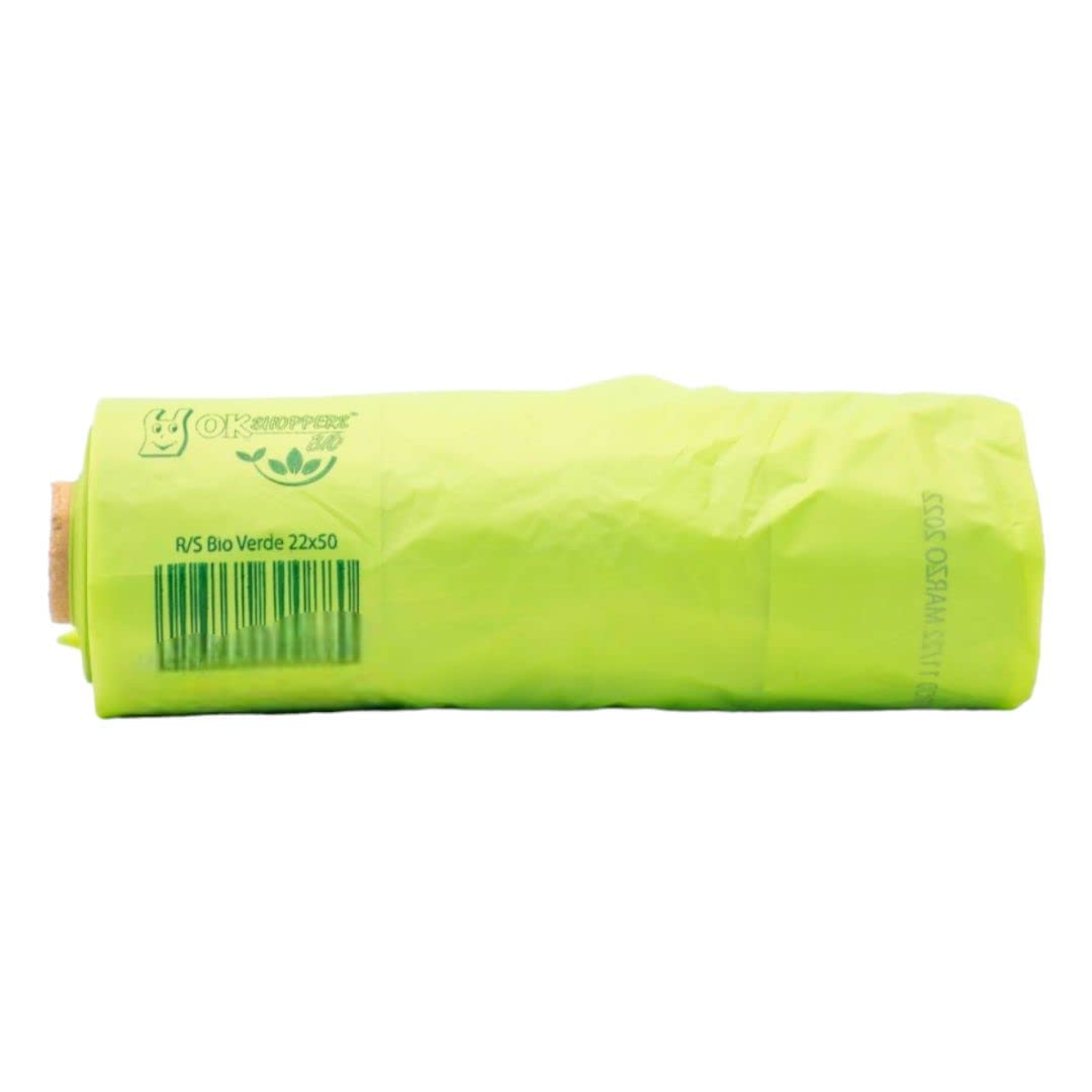 Buste con manico Shopper biodegradabili a rotolo Verdi - Biodegradabil –  R.F. distribuzione