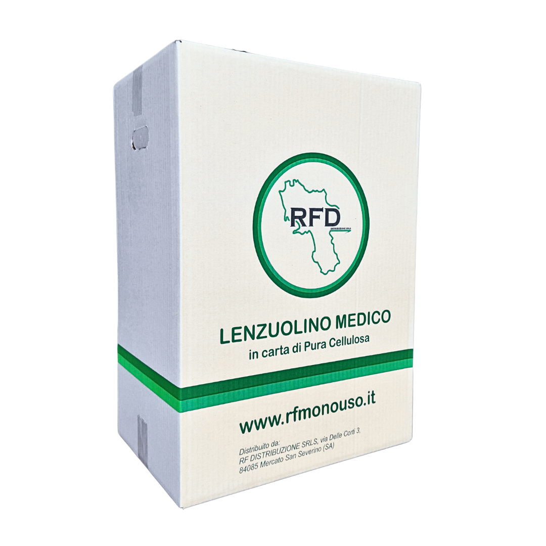 6 Lenzuolini medici per lettino goffrati in pura cellulosa (60cm x 70m) -  confezione da 6 rotoli