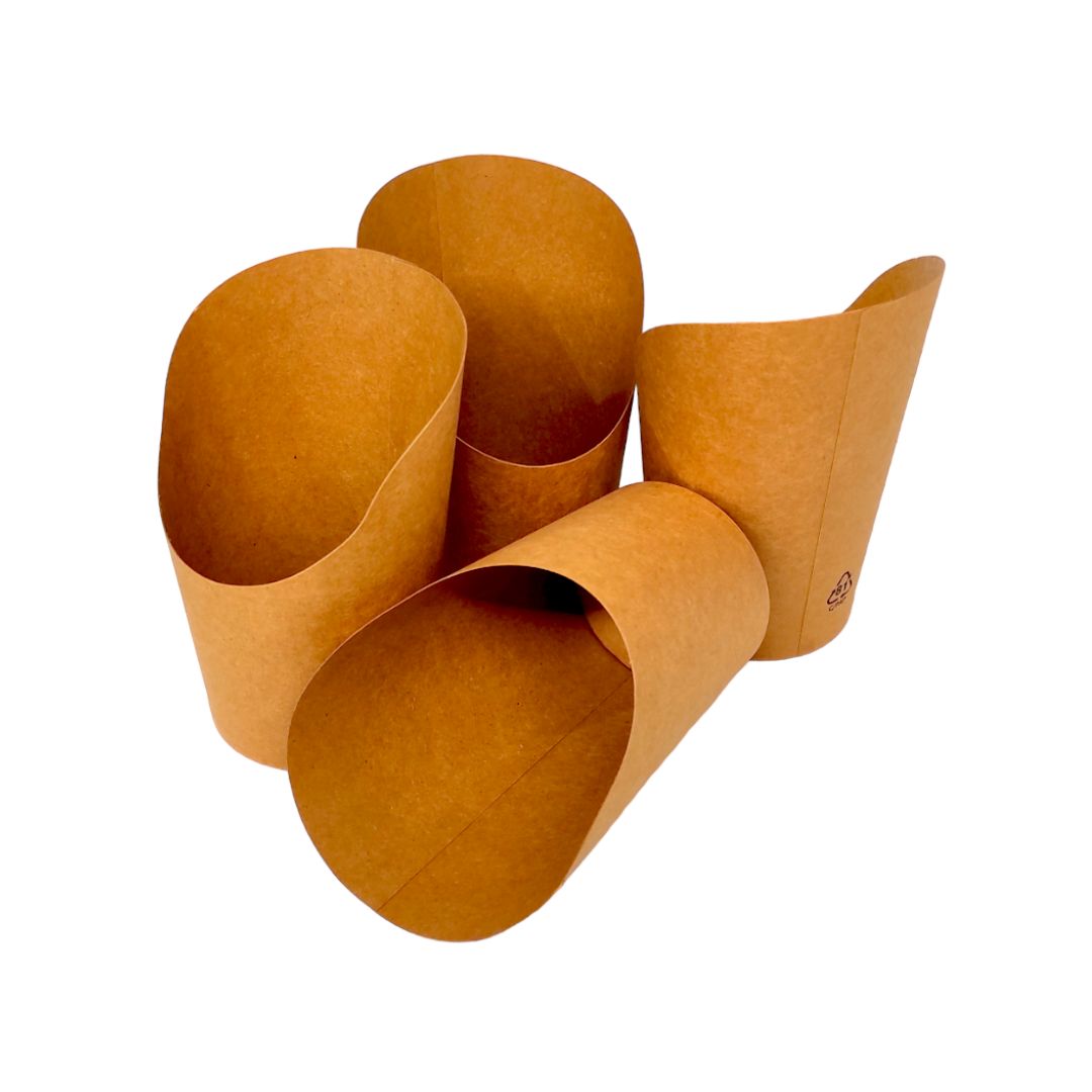 Contenitori in carta per fritti usa e getta 50-100-200 pezzi 12x9x8 cm –  R.F. distribuzione
