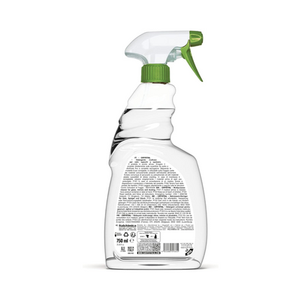 SANITEC Crystal Igiene Sicura Vetri Green Power per Pulizia di vetri, cristalli e specchi - 750 ml