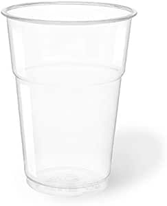 100/500/1000 Bicchieri monouso 350ml tacca 0,25 Biodegradabili e Compostabili in PLA usa e getta Plastic free | After Plastic (500)