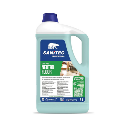 SANITEC igiene sicura Sanitec Neutro Floor, Detergente Neutro Pavimenti e Superfici, 5 kg