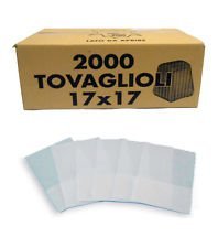 Tovaglioli bar 17x17 per dispenser - Formato cm. 17x17 - Scatola da 2000 tovaglioli monovelo per alimenti - Ideali per bar, gastronomie e pasticcerie