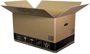 SCATOLE TRASLOCO 10 PZ CM. 60X40X35 CARTONE AVANA DOPPIA ONDA + 1 PENNARELLO NERO OMAGGIO + 10 ETICHETTE ADESIVE OMAGGIO