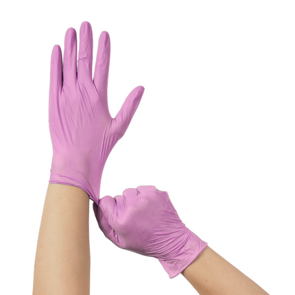 Guanti in nitrile Rosa monouso - 100 - 500 - 1000 Pezzi - per tattoo | alimenti | parrucchieri | centri estetici