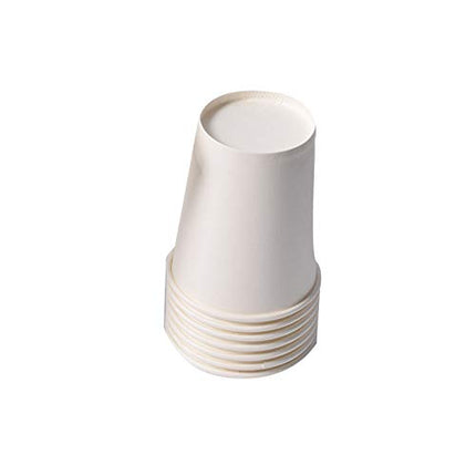 Generico Bicchieri di Carta Monouso 240ml/50 pz Ecofriendly Bianchi in Cartoncino USA e getta Bevande Fredde e Calde Compleanni Feste