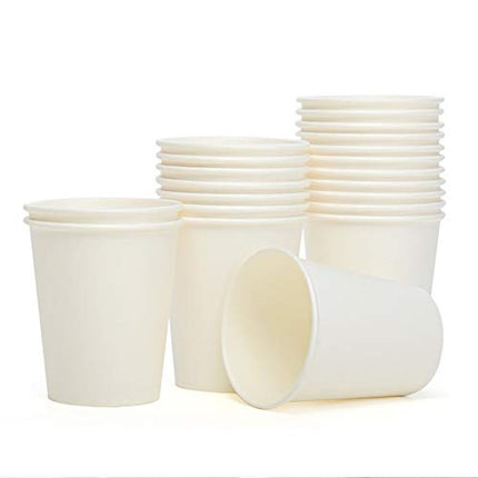 Generico Bicchieri di Carta Monouso 240ml/50 pz Ecofriendly Bianchi in Cartoncino USA e getta Bevande Fredde e Calde Compleanni Feste