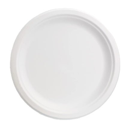 bio3 125/500/1000 Piatti monouso 22cm Biodegradabili e Compostabili in polpa di cellulosa usa e getta bagassa Plastic free | After Plastic (1000)