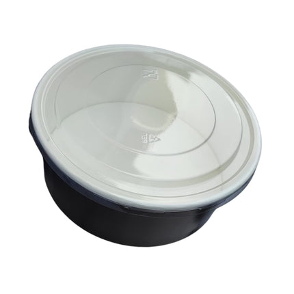 RFD Contenitori per alimenti con coperchio da asporto 24 Pezzi per insalata e alimenti, Bowl in carta rotondo per asporto Bowl cibo insalate riso pokè pasta