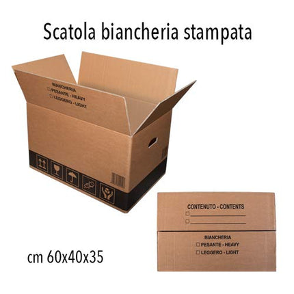 SCATOLE TRASLOCO 10 PZ CM. 60X40X35 CARTONE AVANA DOPPIA ONDA + 1 PENNARELLO NERO OMAGGIO + 10 ETICHETTE ADESIVE OMAGGIO