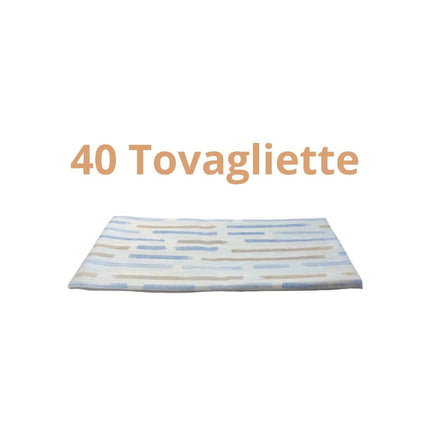 RFD Tovaglie TNT 100x100 cm - 40 Tovaglie - Colore Monet Blu - Per Ristoranti, Pub, Pizzeria e Casa - Tessuto Non Tessuto