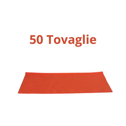 RFD Tovaglie TNT Arancione 100x100 cm - 50 Tovaglie - Per Ristoranti, Pub, Pizzeria e Casa - Tessuto Non Tessuto
