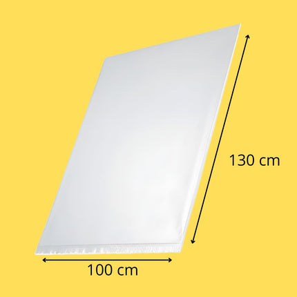 RFD | Fogli Cellophane Trasparenti Professionali, 25 pz | Carta Trasparente per Cesti Regalo, Fiori e Confezioni Alimentari | fogli Cellofan Extra-Large 100x130 cm, Spessore Premium
