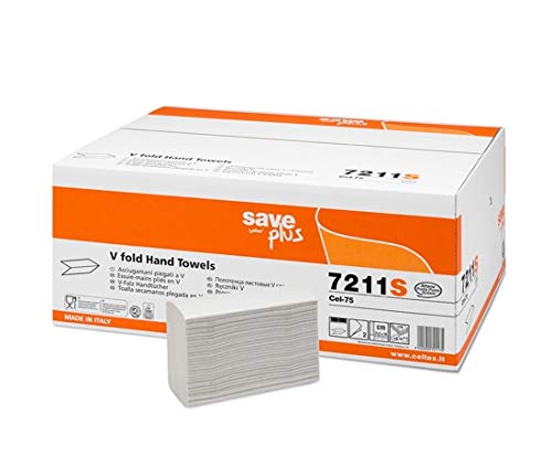 Carta Asciugamani salviette piegate V per dispenser 2 veli Cm.21,5x18,00 Pz. 3150