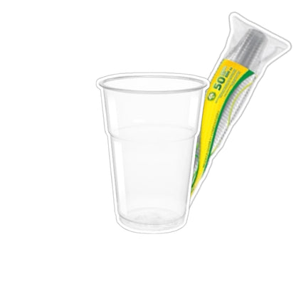 Bio 100/500/1000 Bicchieri monouso 400ml tacca 0,3 Biodegradabili e Compostabili in PLA usa e getta Plastic free | After Plastic (100)