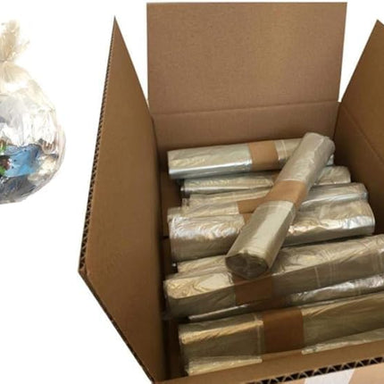 200 Sacchi trasparenti 70x110 immondizia raccolta differenziata, 20 rotoli da 10, Sacchi spazzatura grandi condominiali.