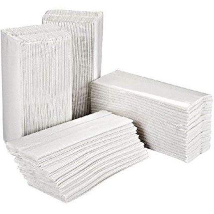 ESSENTIALS Asciugamani ripiegati a C o a V - 2 veli - bianco - 12 cf da 250 pz Totale 3000 pz ecolabel