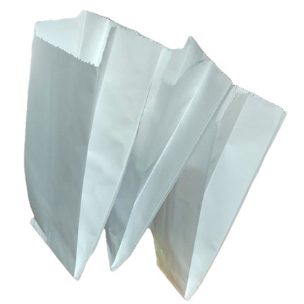 Sacchetti di Carta Kraft Bianchi per Alimenti per Asporto 14x28 cm - Pacco da 10 Kg per Ristoranti , Negozi , Tabaccherie , Edicole