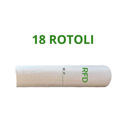 Rotolo Lettino Medico Carta Doppio velo Imbustato Singolarmente - 18 Rotoli - Offerta Lenzuolino estetica in Pura Cellulosa Made in Italy per estetista massaggio terapie