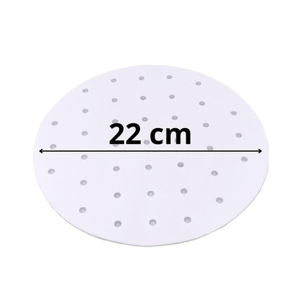 Carta Forno per Friggitrice ad Aria Tonda 100 Pezzi 22 cm Per Friggitrice ad aria 5/7/9 Litri - Biodegradabile Impermeabile Resistente all'olio