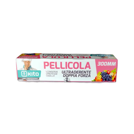 Pellicola per Alimenti 300 mt 3 Rotoli Trasparente Biodegradabile Superaderente professionale con Taglierina