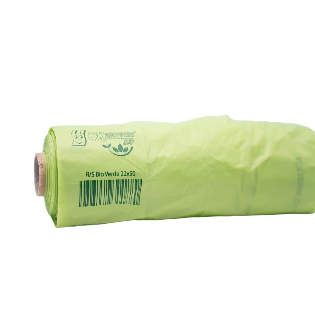 Buste con manico Shopper biodegradabili a rotolo Verdi - Biodegradabil –  R.F. distribuzione