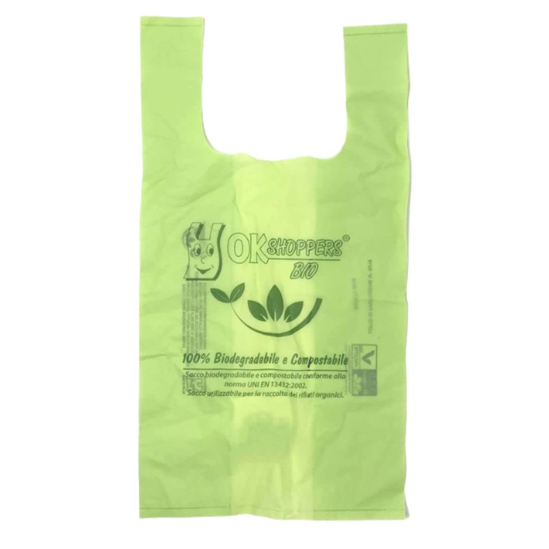 Shopper bio compostabile T-shirt con manico - Personalizzate