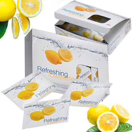 Salviette Detergenti al Limone 100 Pezzi - Freschezza e Igiene a Portata di Mano - Perfette per Ristoranti