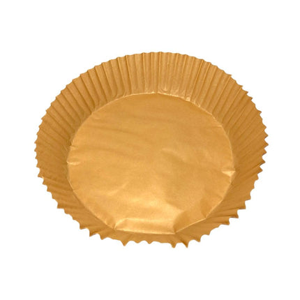 Carta Forno per Friggitrice ad Aria Tonda 100 Pezzi 16 cm per 4,5 cm Altezza Per Friggitrice ad aria 5/7/9 Litri - Biodegradabile Impermeabile Resistente all'olio