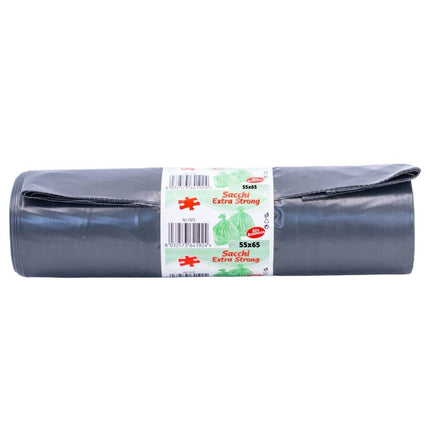 Sacchi Spazzatura Grandi 40L Neri Buste Ultra Resistenti Industriali 55x65