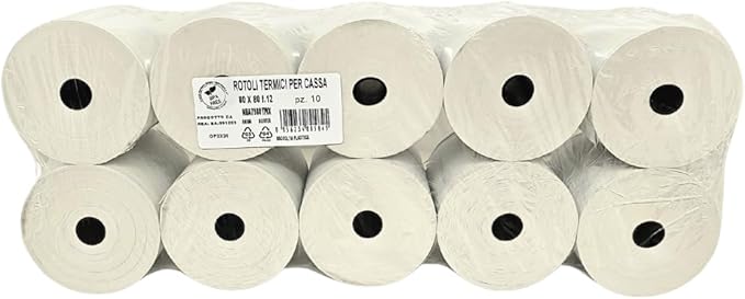 VIRSUS 50 Rotoli Carta Termica 80x80 Per Registratori Di Cassa - Omologati Fiscale - Foto 6