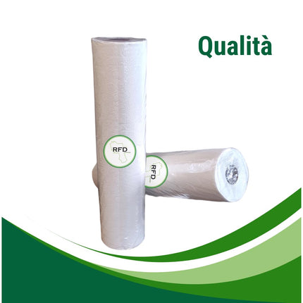 Rotoli Carta Lettino massaggio Lenzuolino Medico Doppio velo Imbustato Singolarmente - 6 Rotoli - Offerta estetica in Pura Cellulosa Made in Italy per estetisti massaggio terapie