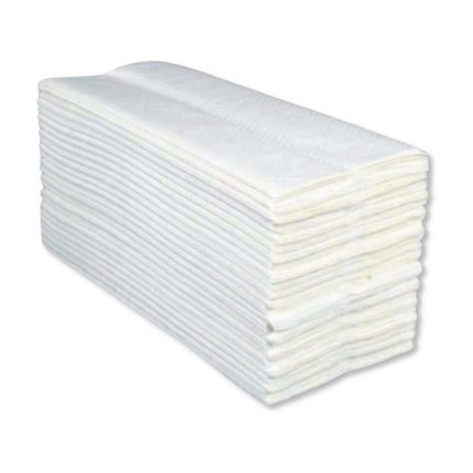 ESSENTIALS Asciugamani ripiegati a C o a V - 2 veli - bianco - 12 cf da 250 pz Totale 3000 pz ecolabel