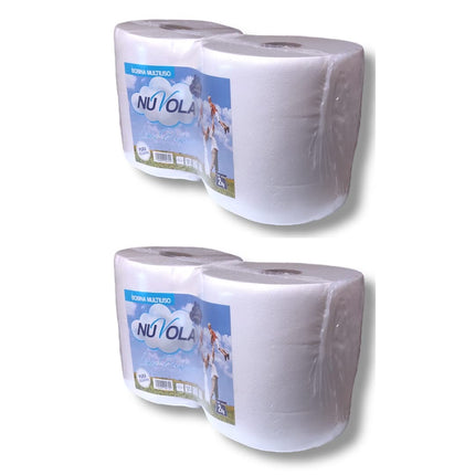 Rotoloni MAXI carta Asciugatutto Nuvola 2 Kg - 4 Rotoloni - strappi in cellulosa super assorbente