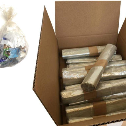200 Sacchi trasparenti 70x110 immondizia raccolta differenziata, 20 rotoli da 10, Sacchi spazzatura grandi condominiali.