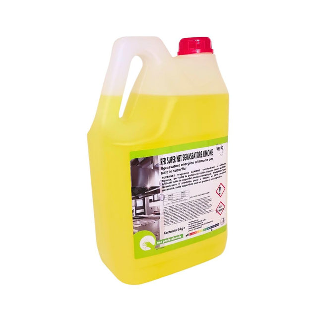 Sgrassatore universale tanica 5 lt Limone - Professionale Spray Cucina Forno Bagno Pavimenti - Offerta Made in Italy