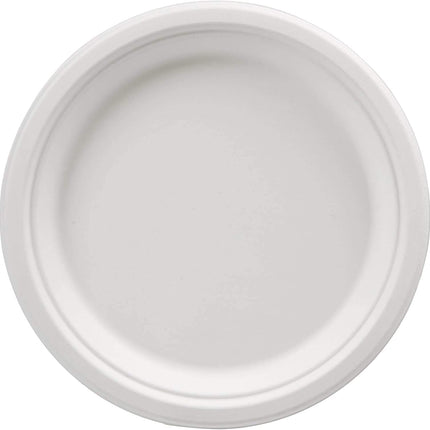bio3 125/500/1000 Piatti monouso 22cm Biodegradabili e Compostabili in polpa di cellulosa usa e getta bagassa Plastic free | After Plastic (125)