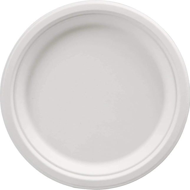 bio3 125/500/1000 Piatti monouso 22cm Biodegradabili e Compostabili in polpa di cellulosa usa e getta bagassa Plastic free | After Plastic (125)
