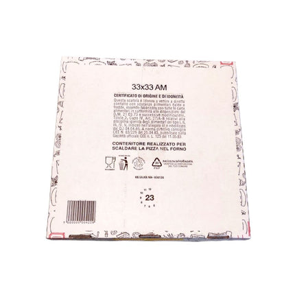 RFD Scatole per pizza box in cartone 400 pz da 33x33 H 3,5 cm per asporto di pizza cibi caldi e freddi