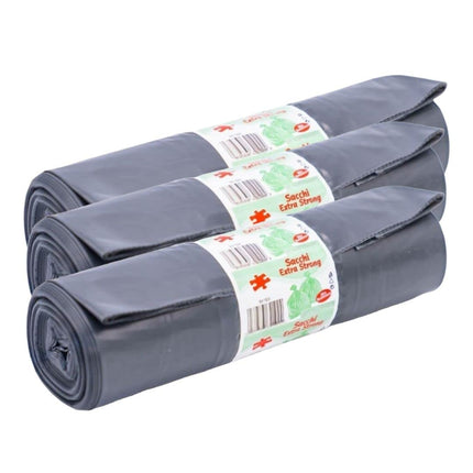 Sacchi Spazzatura Grandi 40L Neri Buste Ultra Resistenti Industriali 55x65