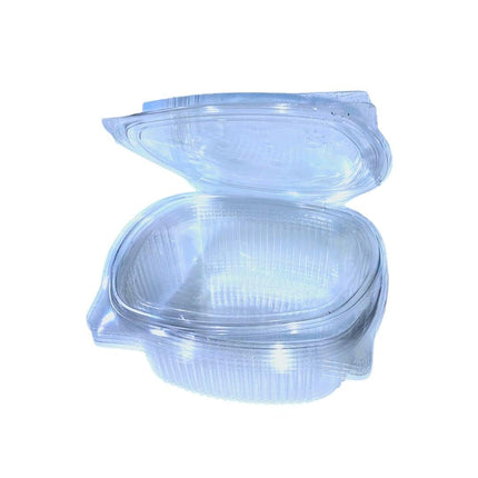 RFD Vaschette Plastica PET per Alimenti 375cc con Coperchio Trasparente - 100 Pezzi