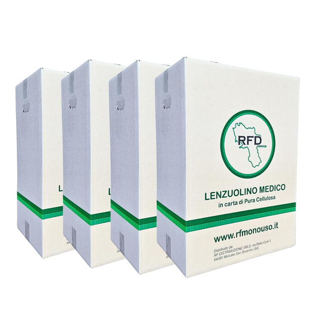 Rotolo Lettino Medico Carta Doppio velo Imbustato Singolarmente - 24 Rotoli - Offerta Lenzuolino estetica in Pura Cellulosa Made in Italy per estetista massaggio terapie