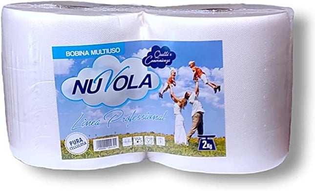 Rotoloni MAXI carta Asciugatutto Nuvola 2 Kg - 4 Rotoloni - strappi in cellulosa super assorbente