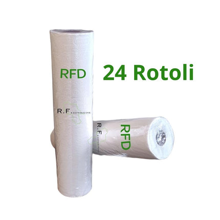 Rotolo Lettino Medico Carta Doppio velo Imbustato Singolarmente - 24 Rotoli - Offerta Lenzuolino estetica in Pura Cellulosa Made in Italy per estetista massaggio terapie