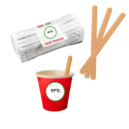 1000 Palette Caffè Monouso in Legno imbustate singolarmente bastoncini Biodegradabile | Confezione Singola | Ecosostenibili e Resistenti al Calore | palettine per caffe, Tè e Bevande Calde
