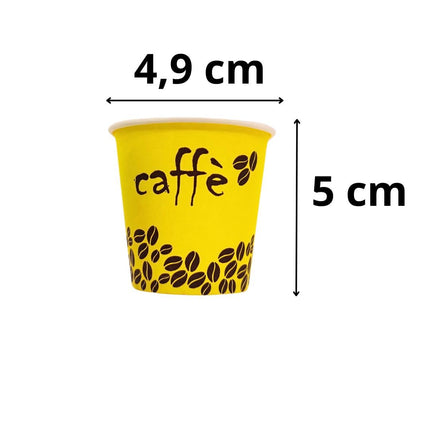 RFD 500 Pz Bicchieri Caffe di Carta Biodegradabili Biocompostabili Tazzine 75 ml - Made in Italy