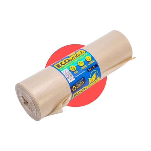 Sacchi Spazzatura Grandi 120L Ambra - 40 Buste Ultra Resistenti Industriali 90x120