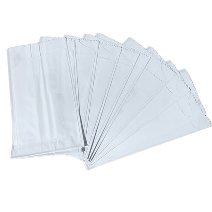 Sacchetti di Carta Kraft Bianchi per Alimenti per Asporto 14x28 cm - Pacco da 10 Kg per Ristoranti , Negozi , Tabaccherie , Edicole