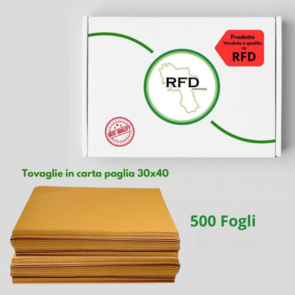 Tovagliette Carta Paglia 30x40 Usa e Getta - 500 Fogli Monouso Neutri per Casa Cucina Ristoranti per Fritti e Sottopiatti